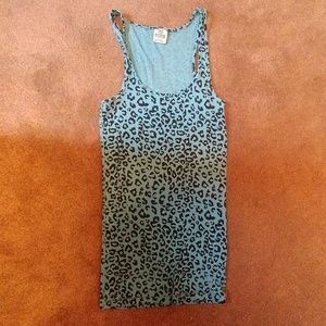 Victoria's Secret Pink turquoise leopard tank top